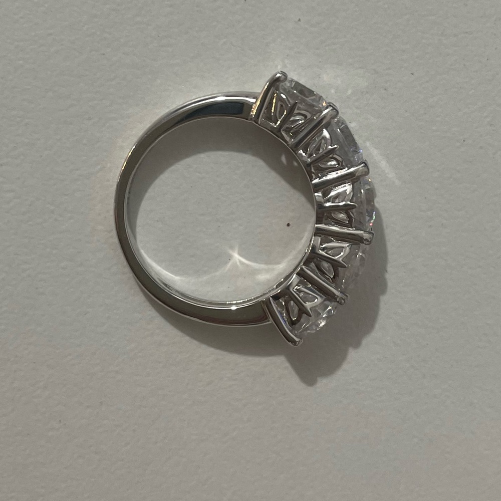 Sterling Silver 3ct Round Cut CZ ring Size 5